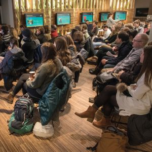 seated audience at event