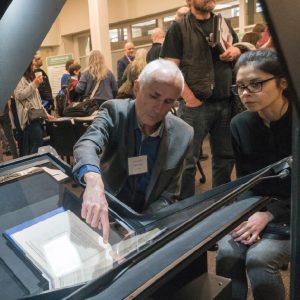 People using book scanner