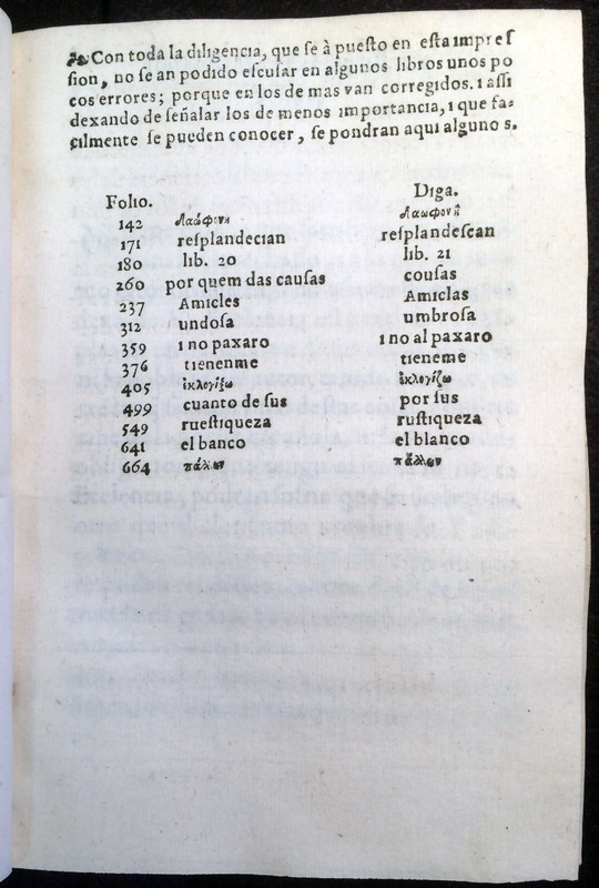 A page from a book; the text is in Spanish, and there is a list of errata